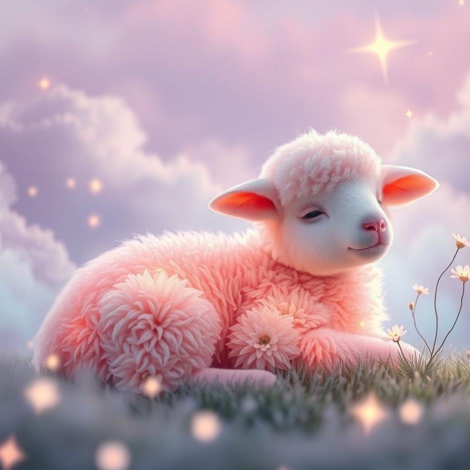 Dream : Pink lamb in a dream