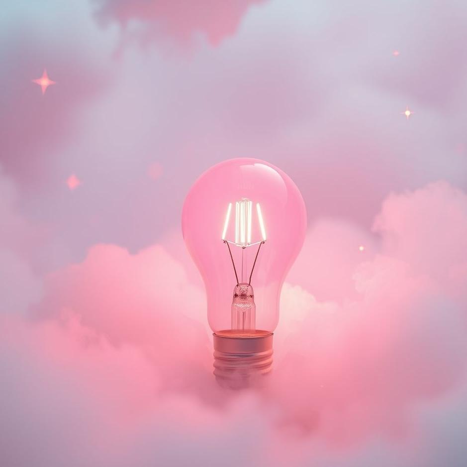 Dream : Pink light bulb in a dream