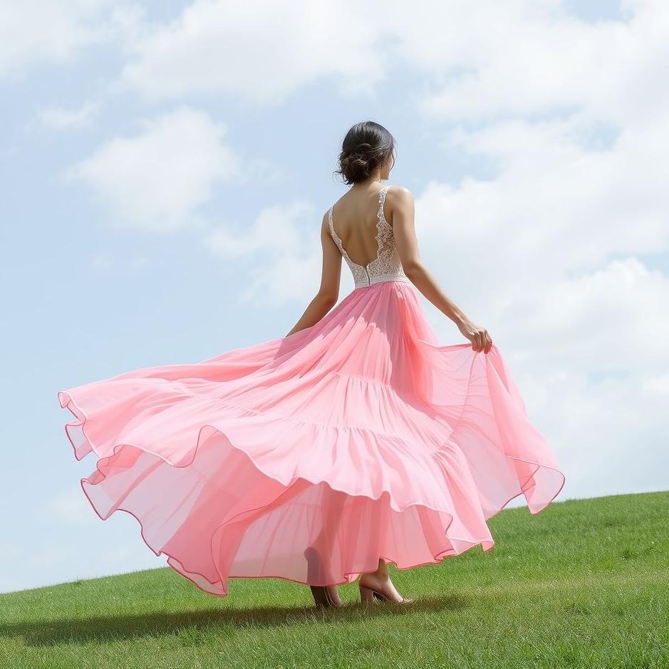 Dream : Pink long skirt in a dream