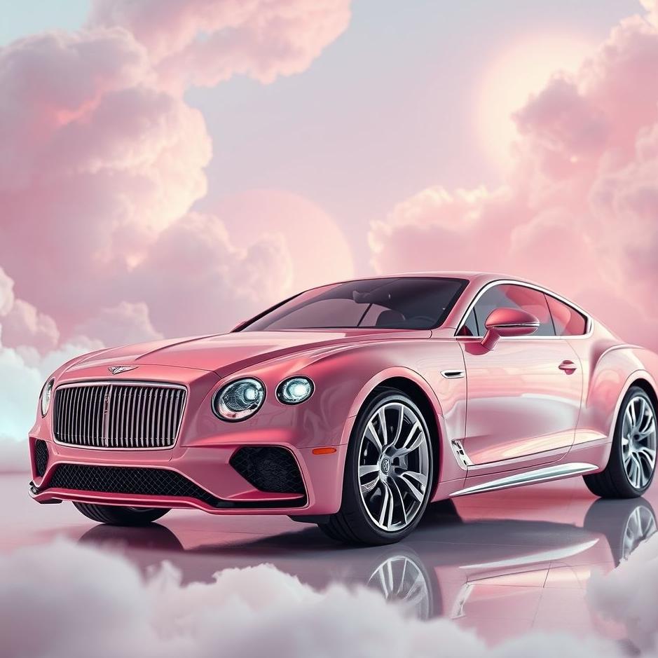 Dream : Pink luxury car in a dream