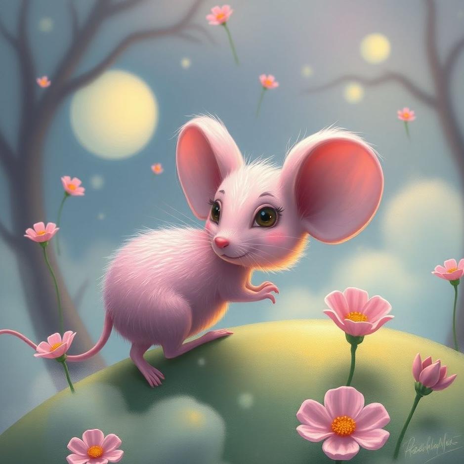 Dream : Pink mouse in a dream
