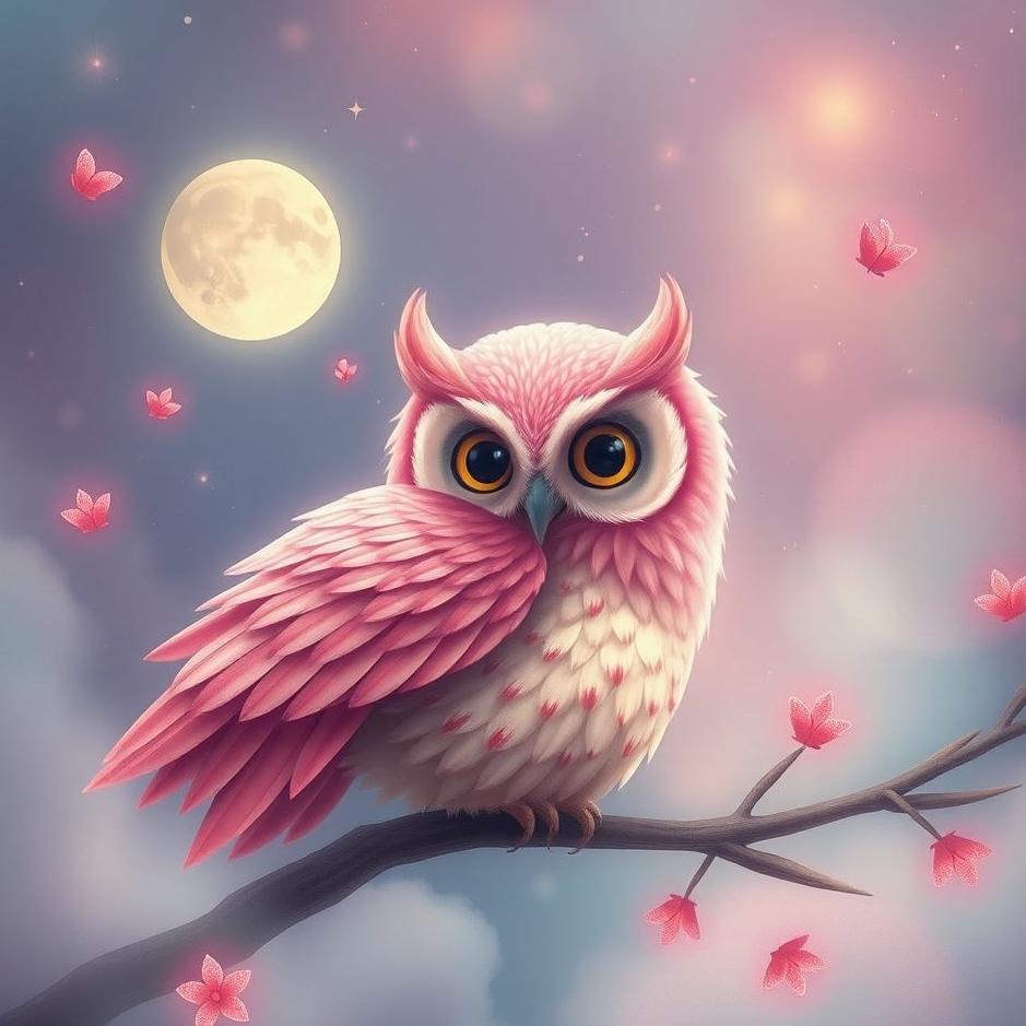 Dream : Pink owl in a dream