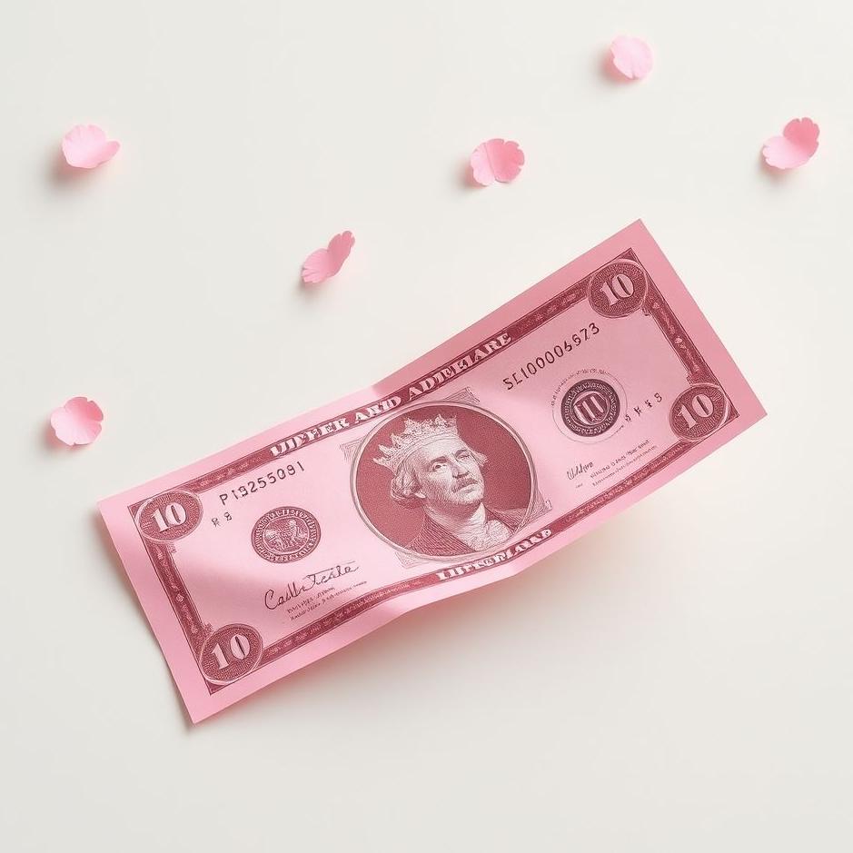 Dream : Pink paper money in a dream