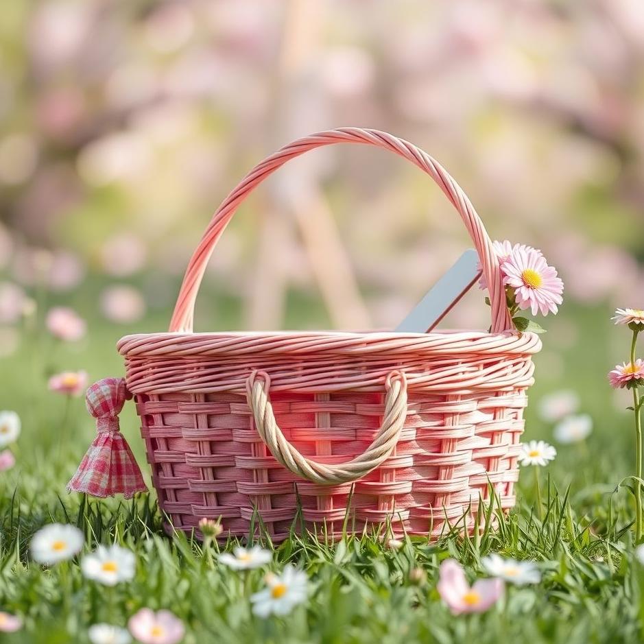Dream : Pink picnic basket in a dream