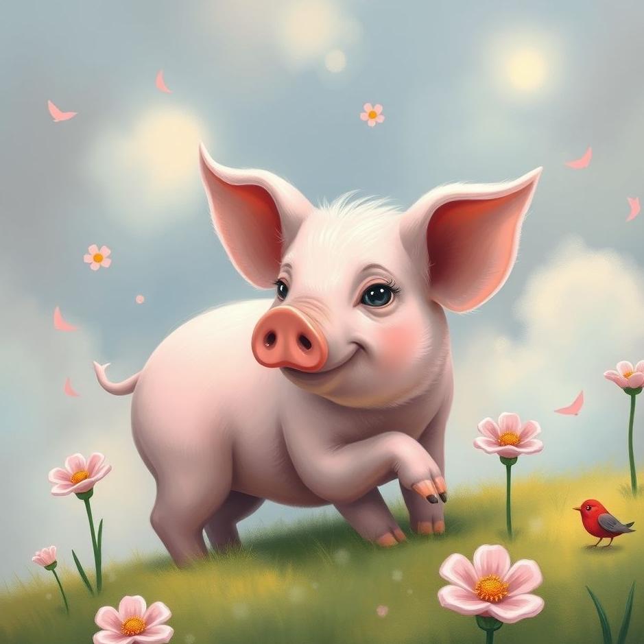 Dream : Pink piglet in a dream