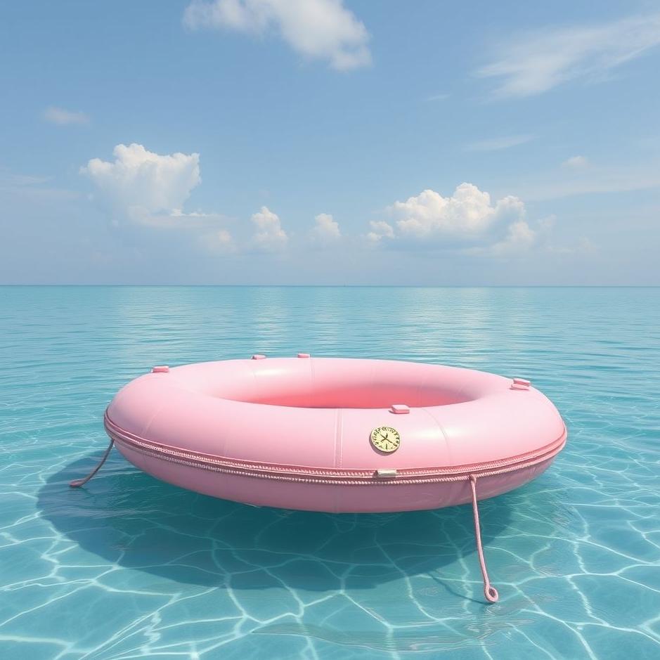 Dream : Pink raft in a dream