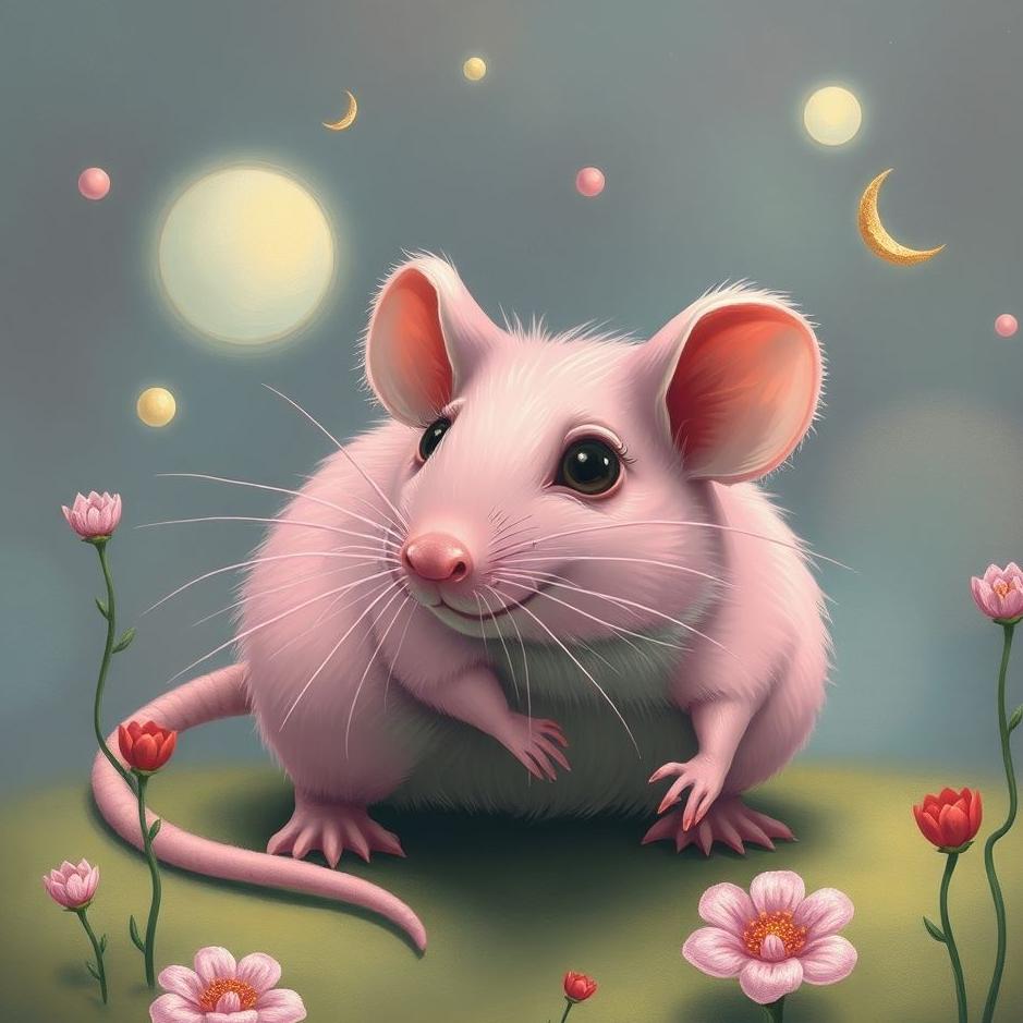 Dream : Pink rat in a dream