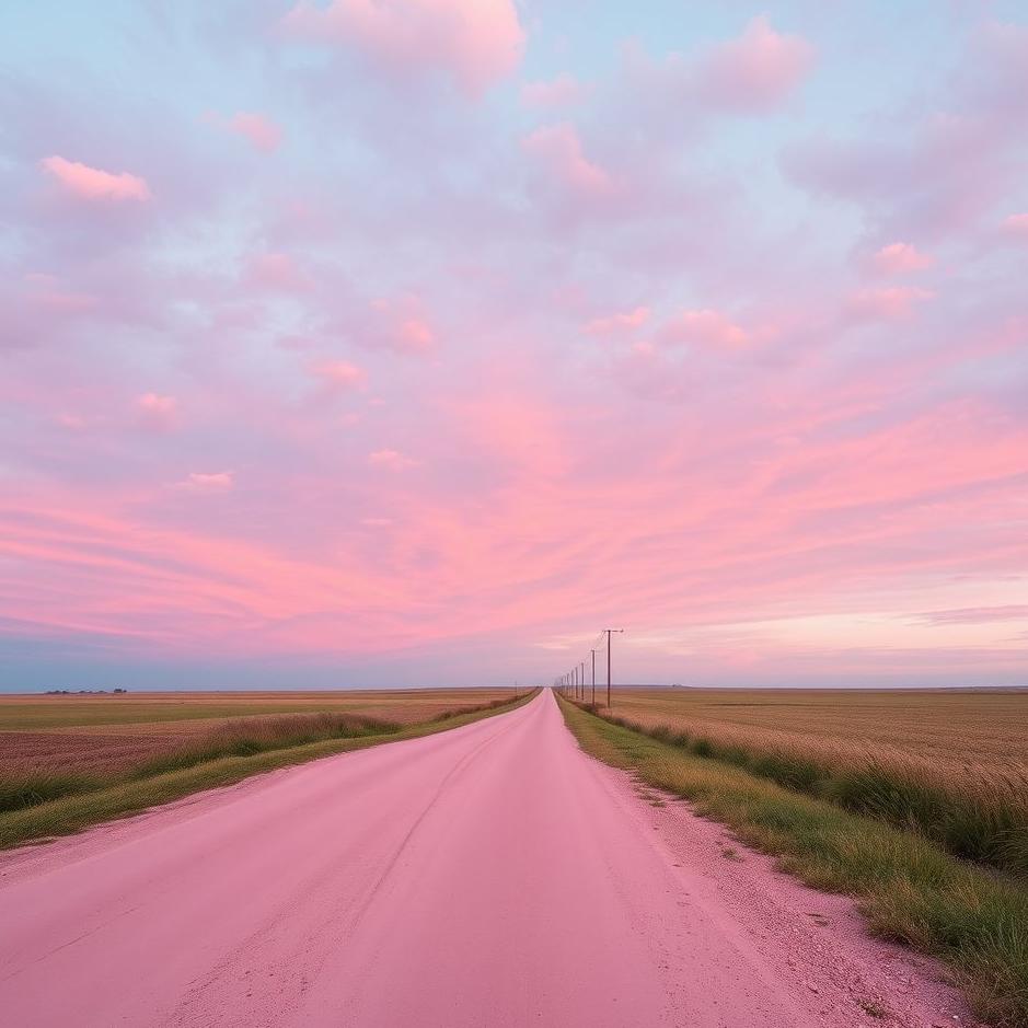 Dream : Pink road in a dream
