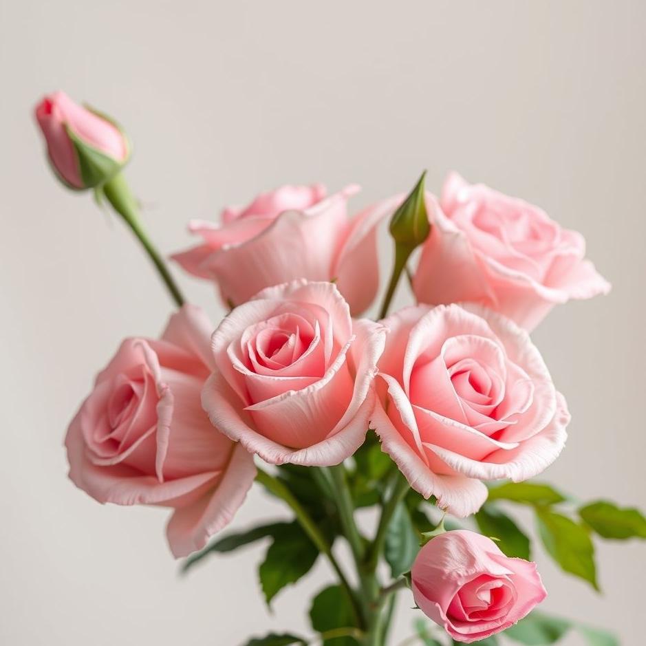 Dream : Pink rose bouquet in a dream