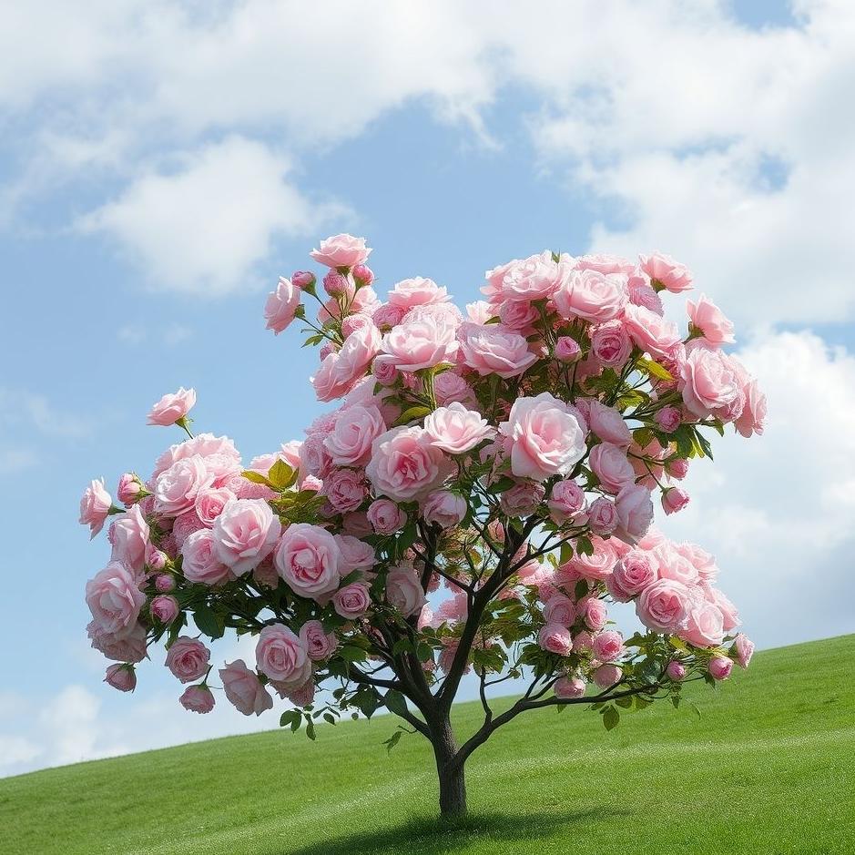 Dream : Pink rose tree in a dream