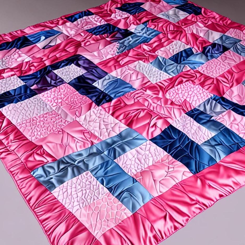 Dream : Pink satin quilt in a dream