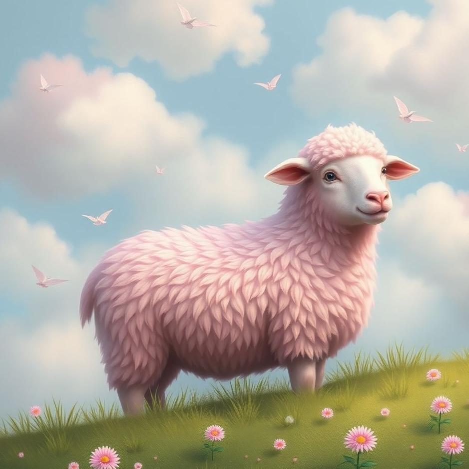 Dream : Pink sheep in a dream