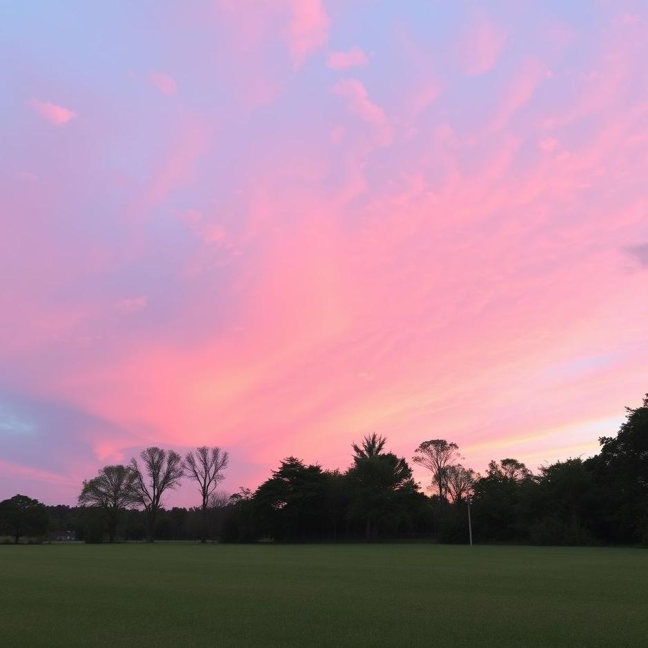 Dream : Pink sky in a dream