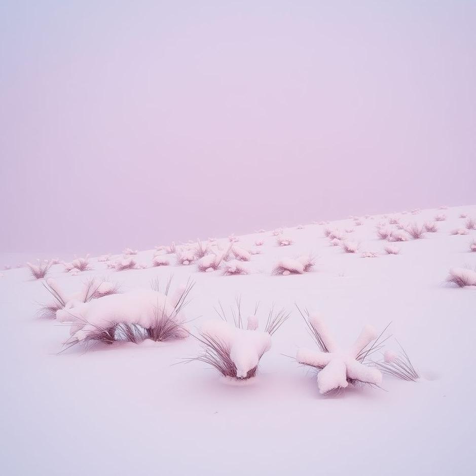 Dream : Pink snow in a dream