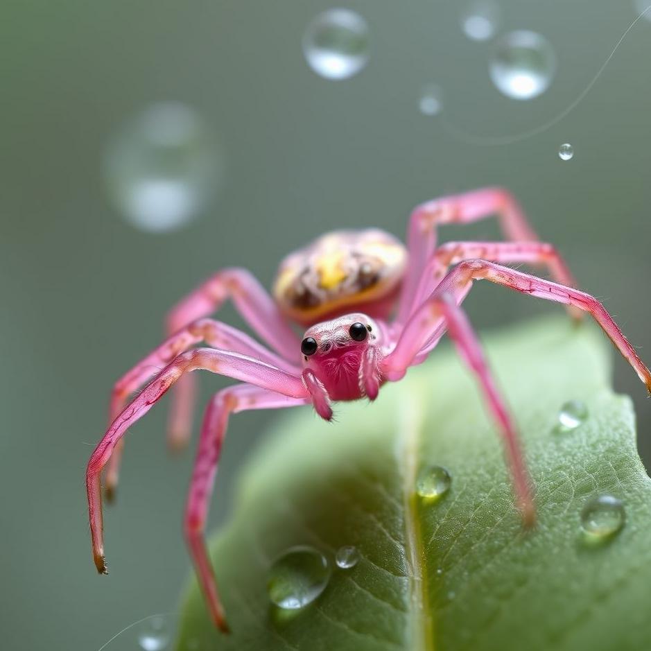 Dream : Pink spider in a dream