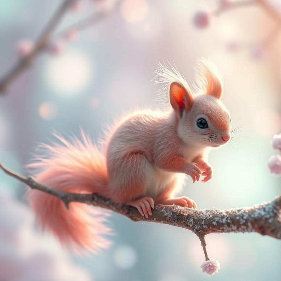 Dream : Pink squirrel in a dream