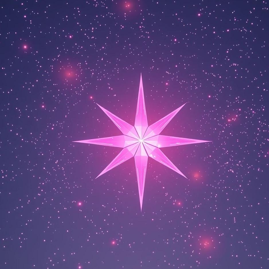 Dream : Pink star in a dream