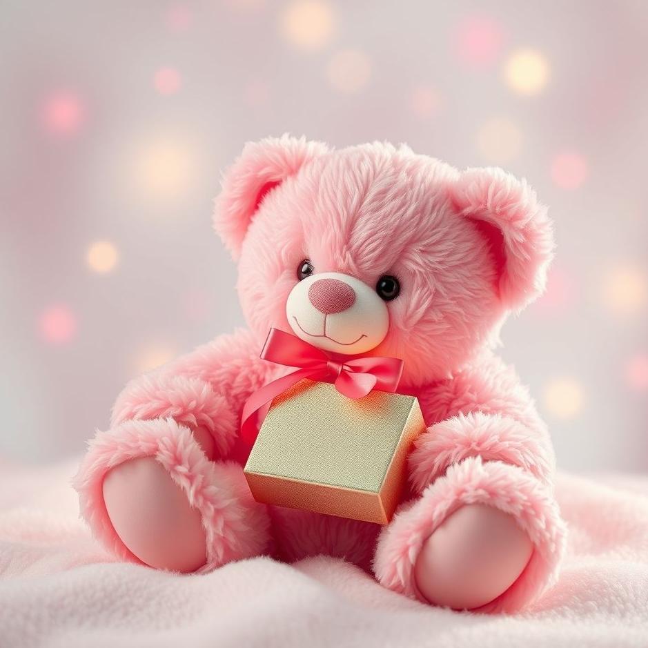 Dream : Pink teddy bear as a gift in a dream