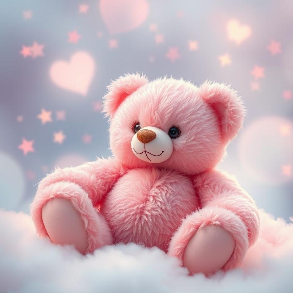 Dream : Pink teddy bear in a dream