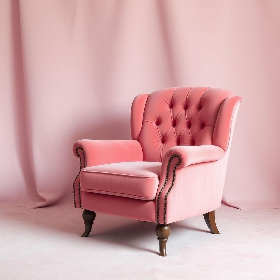 Dream : Pink velvet armchair in a dream