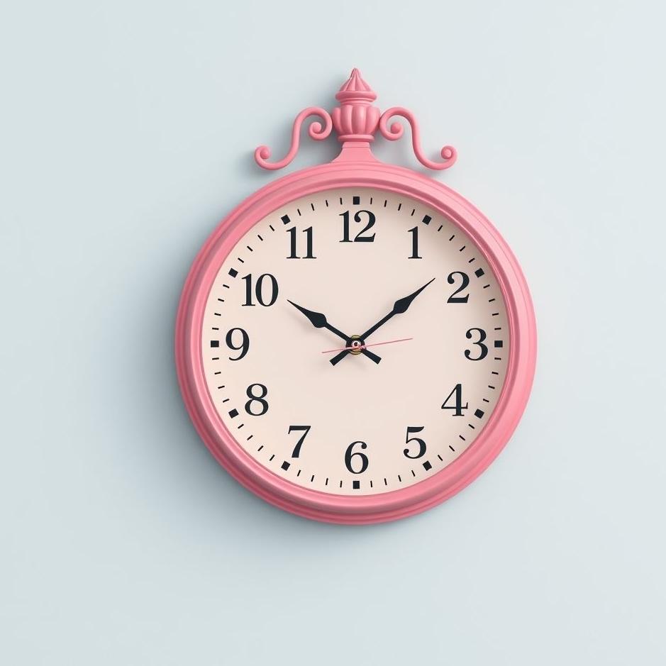 Dream : Pink wall clock in a dream
