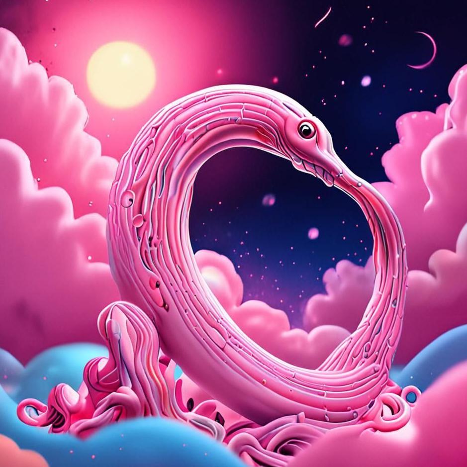 Dream : Pink worm in a dream