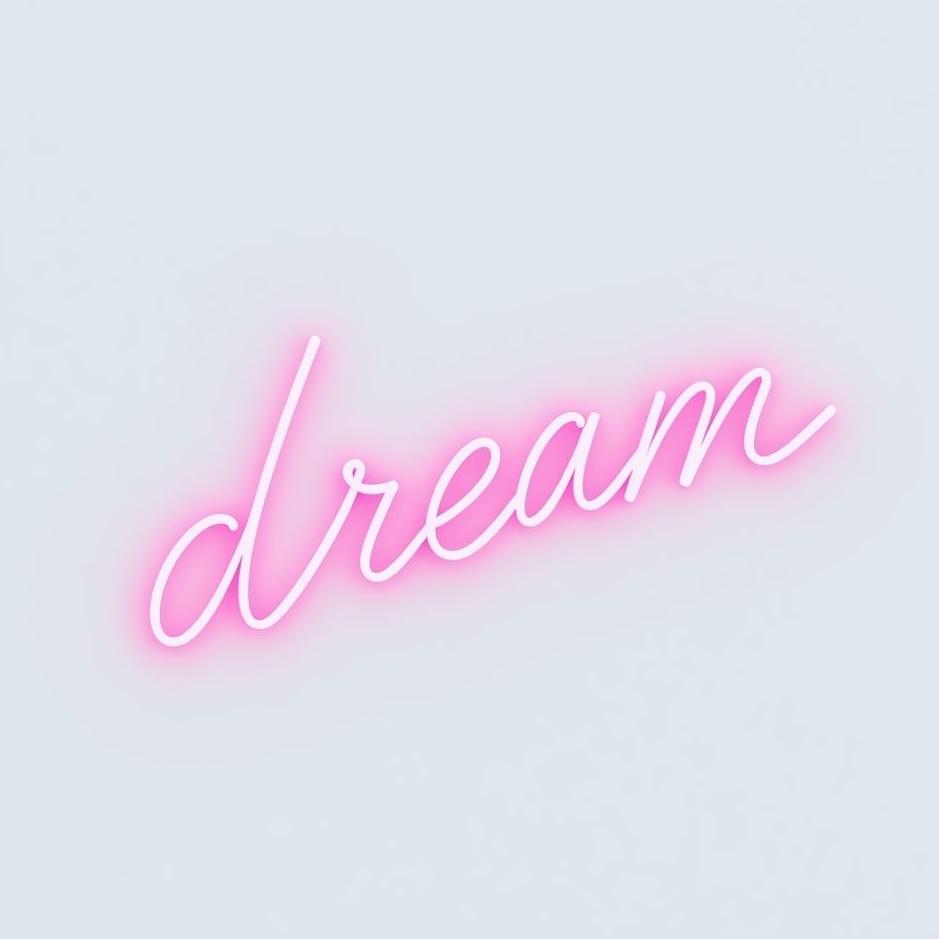 Dream : Pink writing in a dream