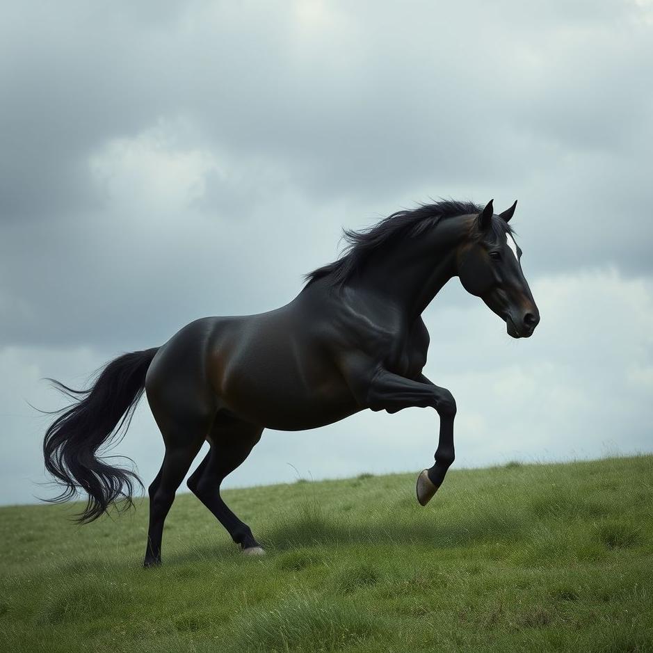 Dream : Pitch-black horse in a dream