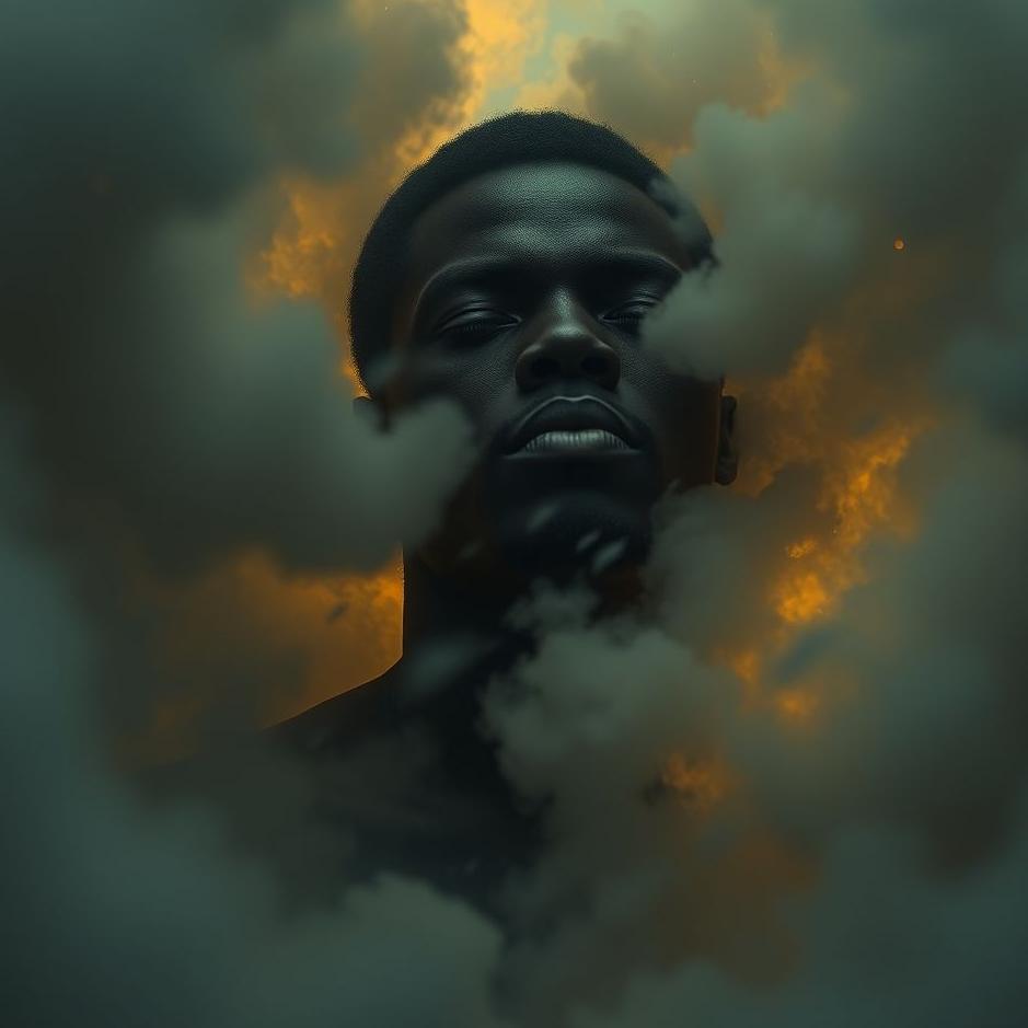 Dream : Pitch-black man in a dream