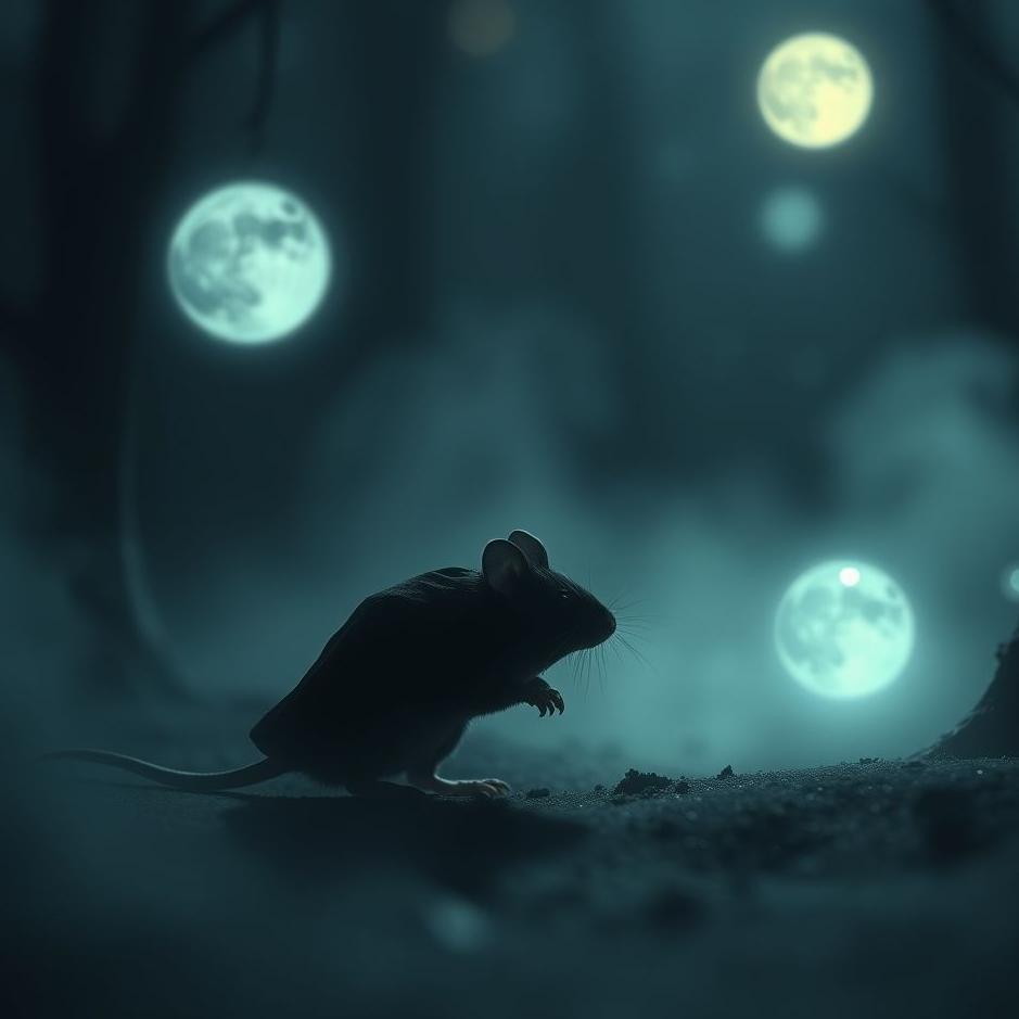 Dream : Pitch-black mouse in a dream