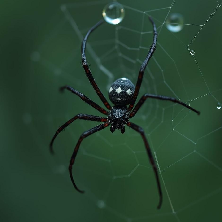 Dream : Pitch-black spider in a dream