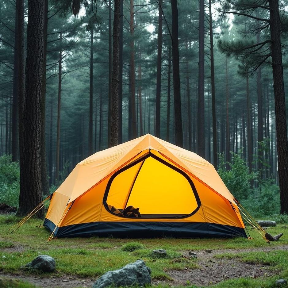 Dream : Pitching a tent in the forest