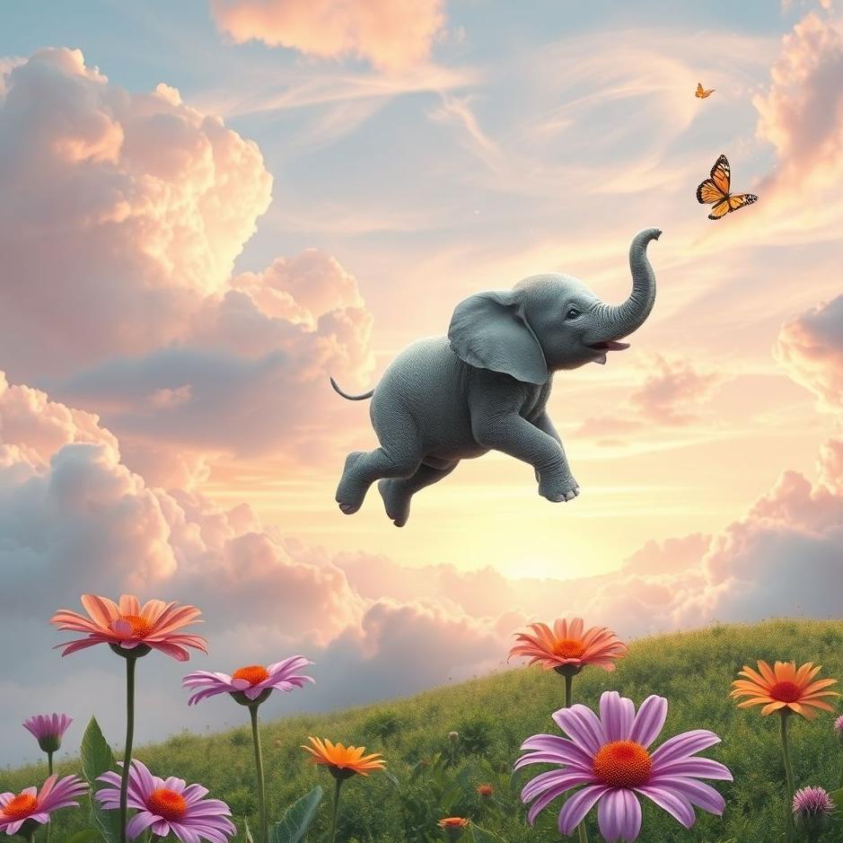 Dream : Placing a baby elephant in a dream