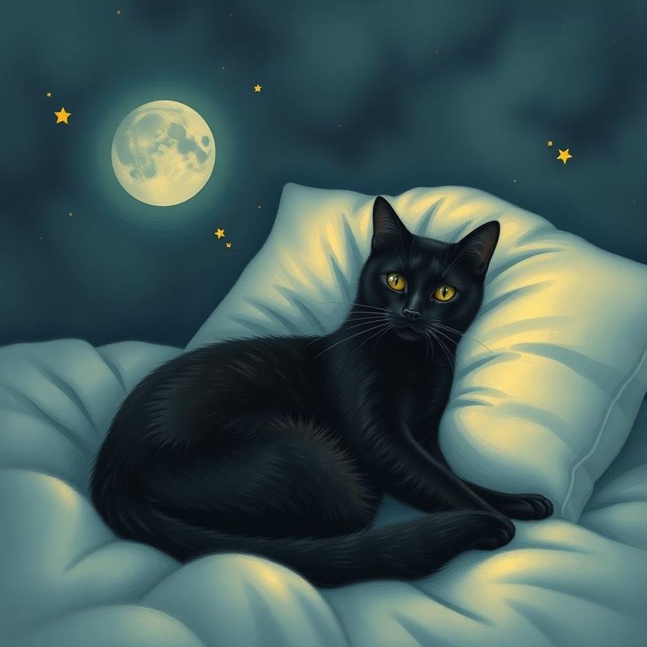 Dream : Placing a black cat in a dream