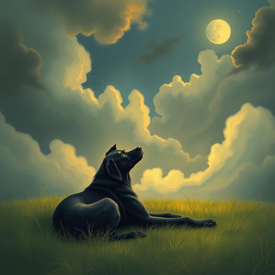 Dream : Placing a black dog in a dream