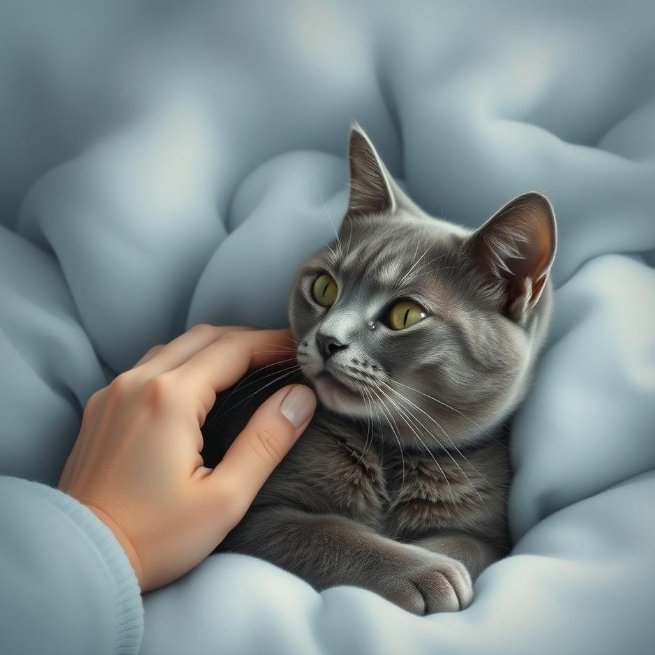 Dream : Placing a gray cat in a dream