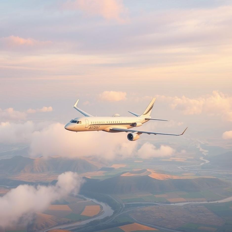 Dream : Plane flying over land in a dream