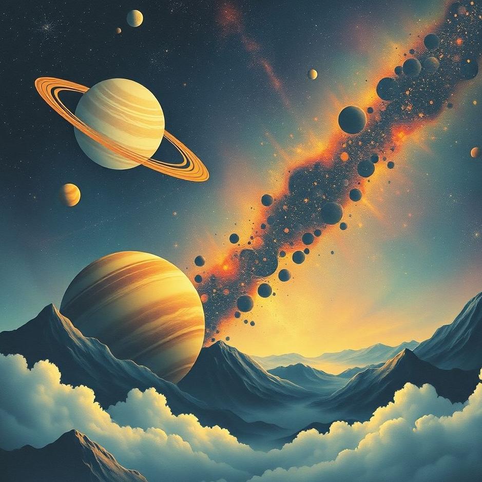 Dream : Planets and stars in a dream