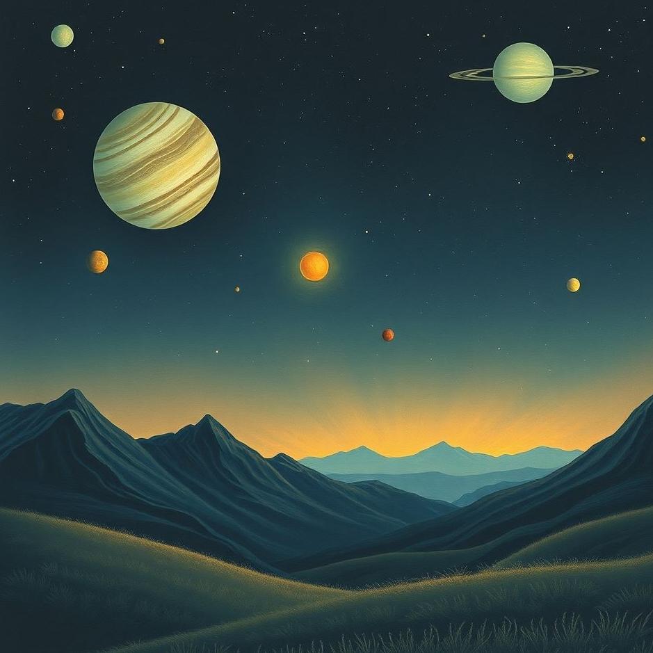 Dream : Planets at night in a dream