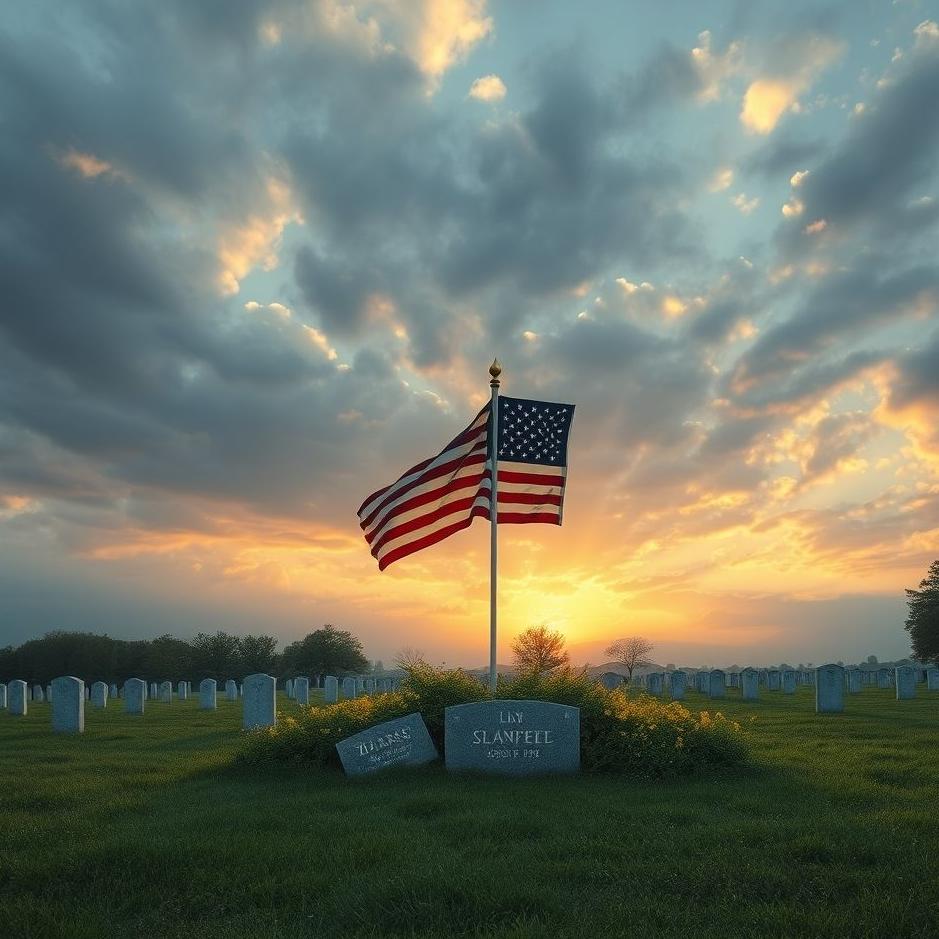 Dream : Planting a flag on a grave in a dream