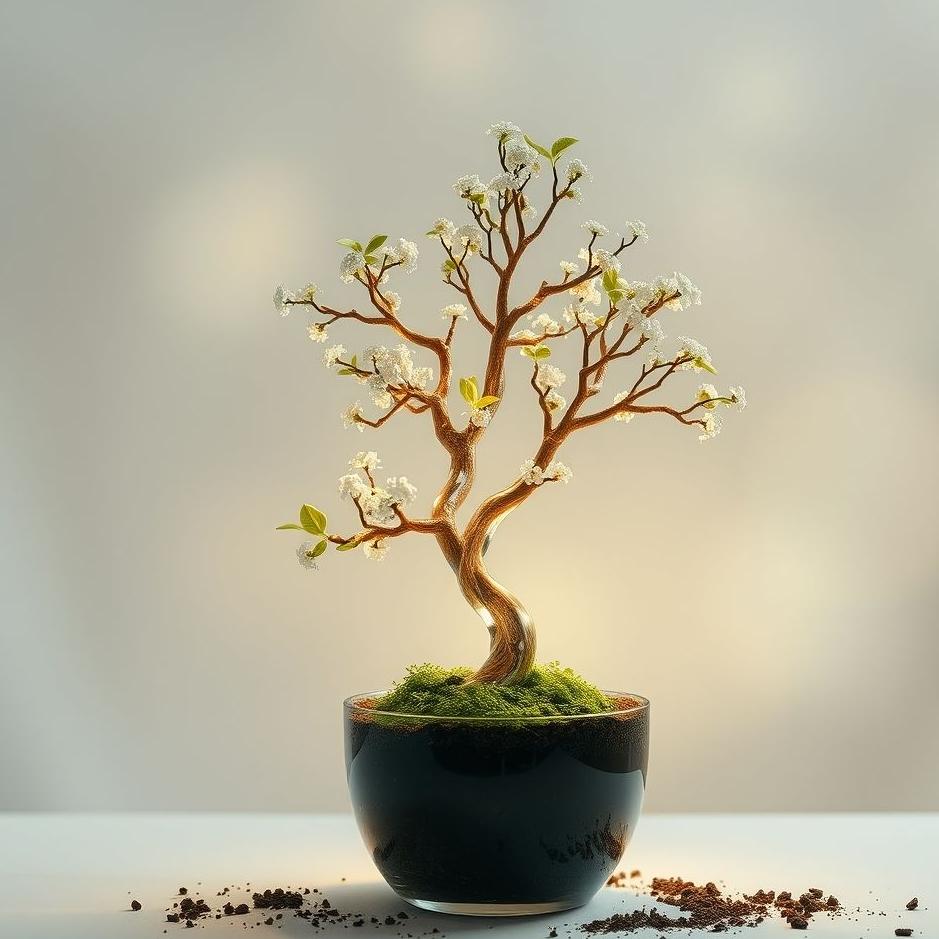 Dream : Planting a glass tree in a pot in a dream