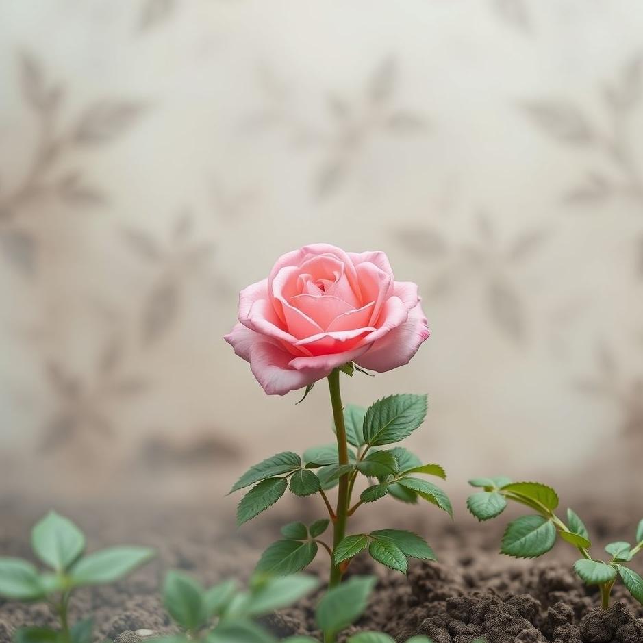 Dream : Planting a pink rose in a dream