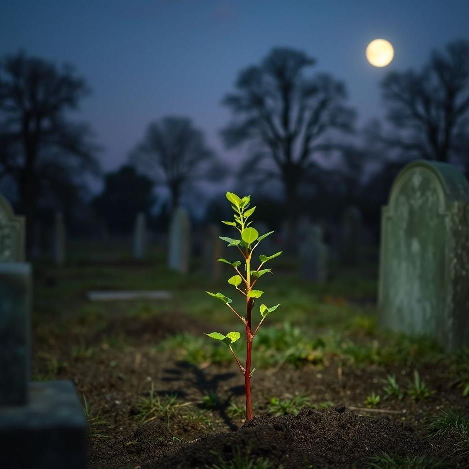 Dream : Planting a sapling in a cemetery in a dream