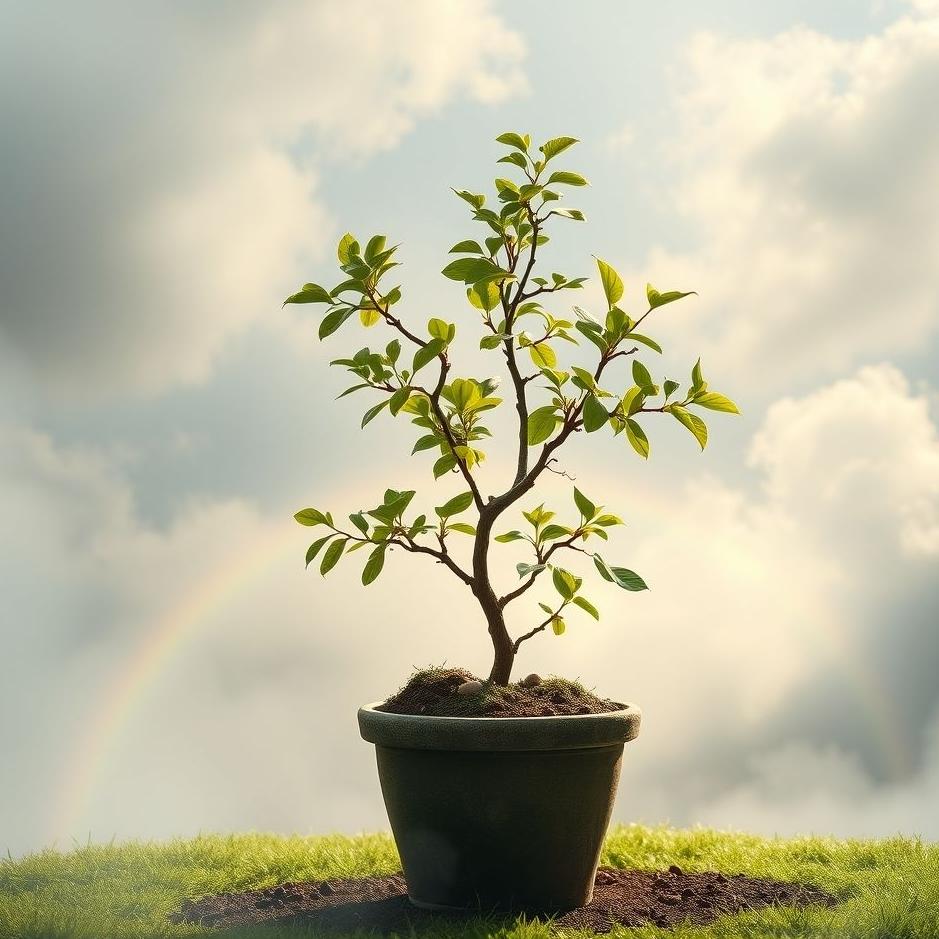 Dream : Planting a tree in a pot in a dream