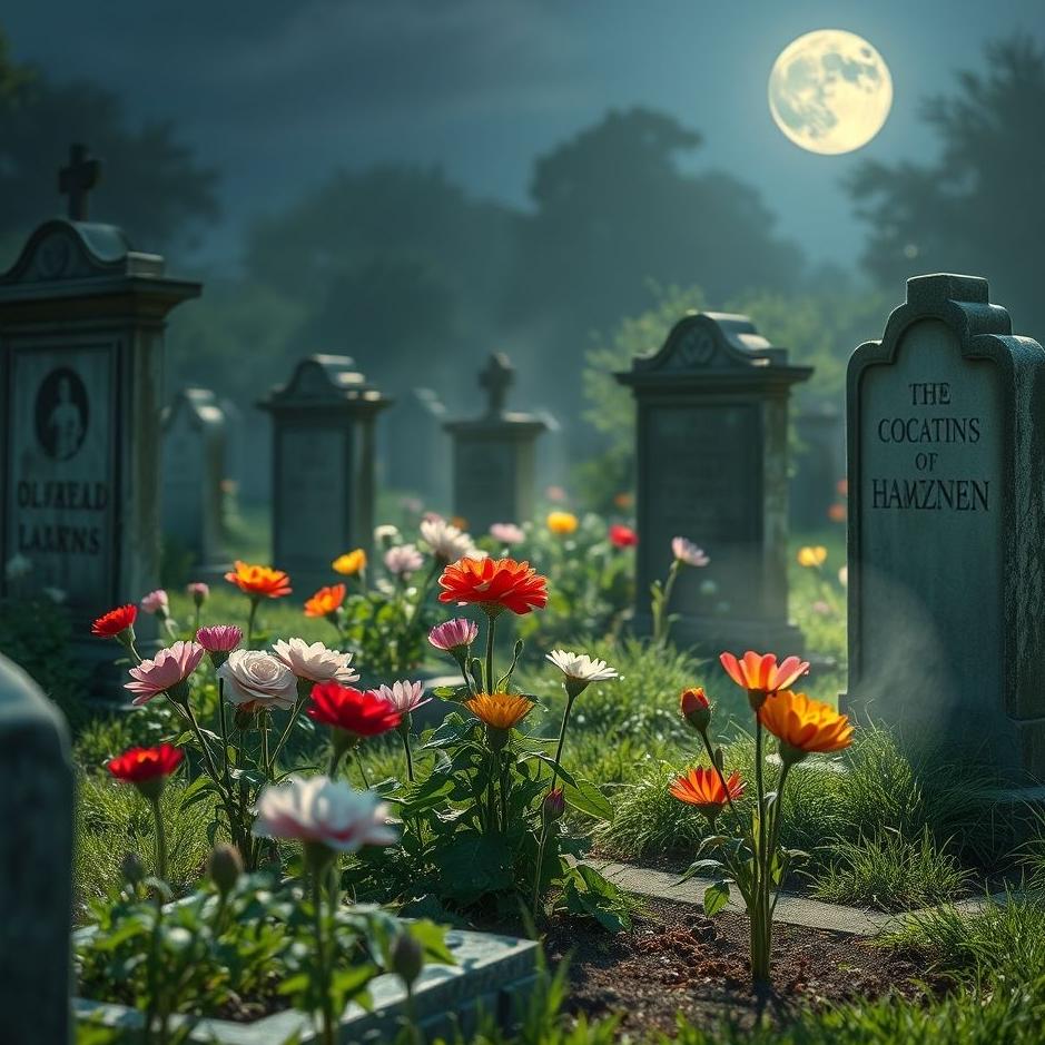 Dream : Planting flowers in a cemetery in a dream