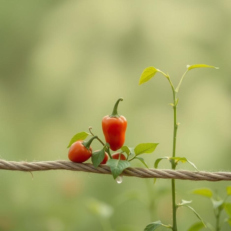 Dream : Planting pepper on a rope in a dream