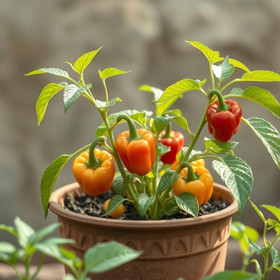 Dream : Planting peppers in a pot in a dream