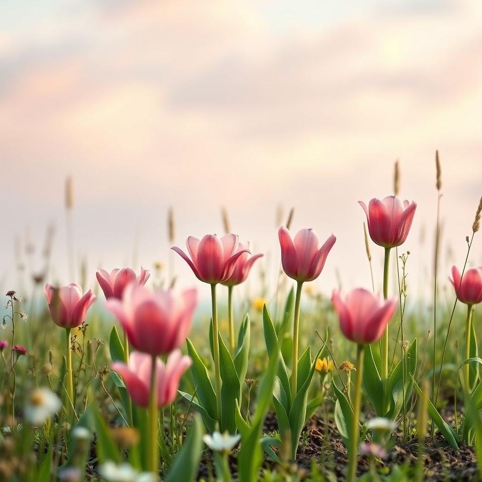 Dream : Planting pink tulips in a dream
