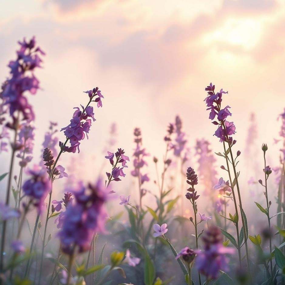Dream : Planting purple flowers in a dream