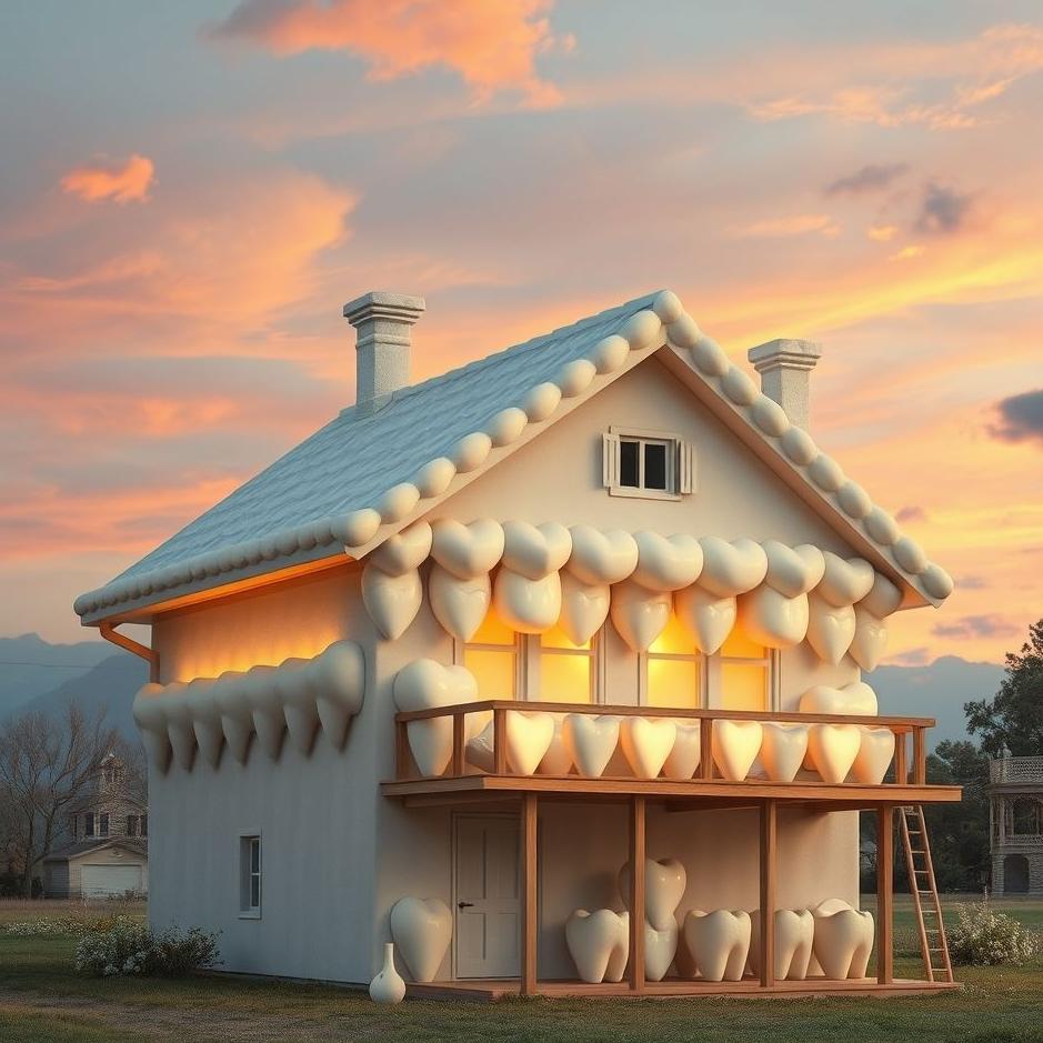 Dream : Plastering the teeth of the house in a dream